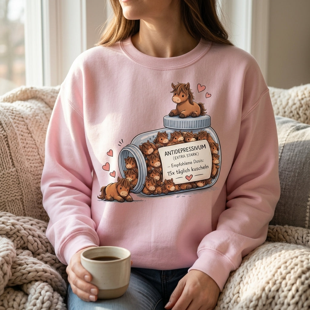 Lustiges Pferde Antidepressivum Shirt – Süßes Pferdeliebhaber Geschenk