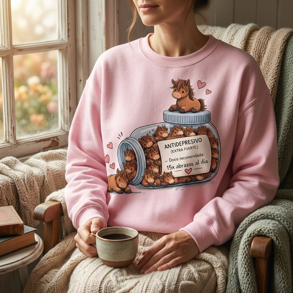 Camiseta Antidepresivo de Caballos Divertida – Regalo para Amantes de los Caballos