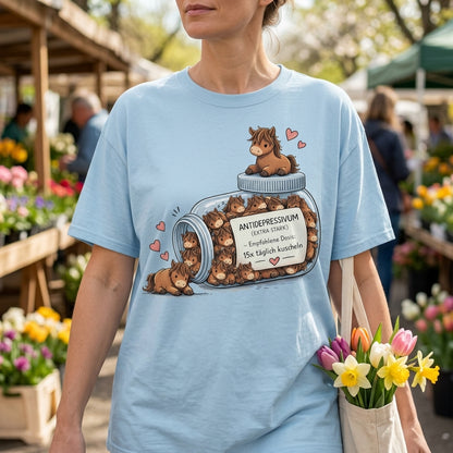 Lustiges Pferde Antidepressivum Shirt – Süßes Pferdeliebhaber Geschenk