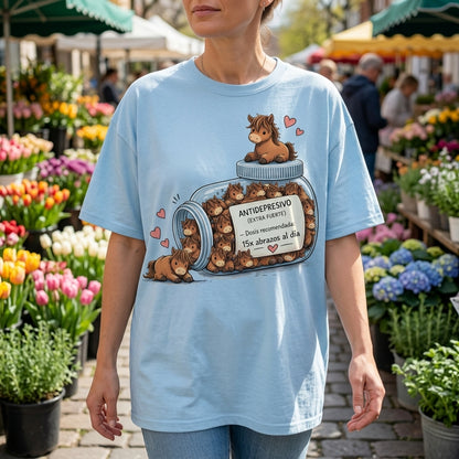 Camiseta Antidepresivo de Caballos Divertida – Regalo para Amantes de los Caballos