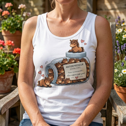 T-Shirt Cheval Antidépresseur Humoristique – Cadeau Amoureux des Chevaux