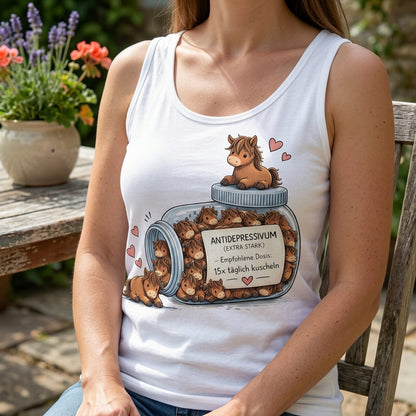 Lustiges Pferde Antidepressivum Shirt – Süßes Pferdeliebhaber Geschenk