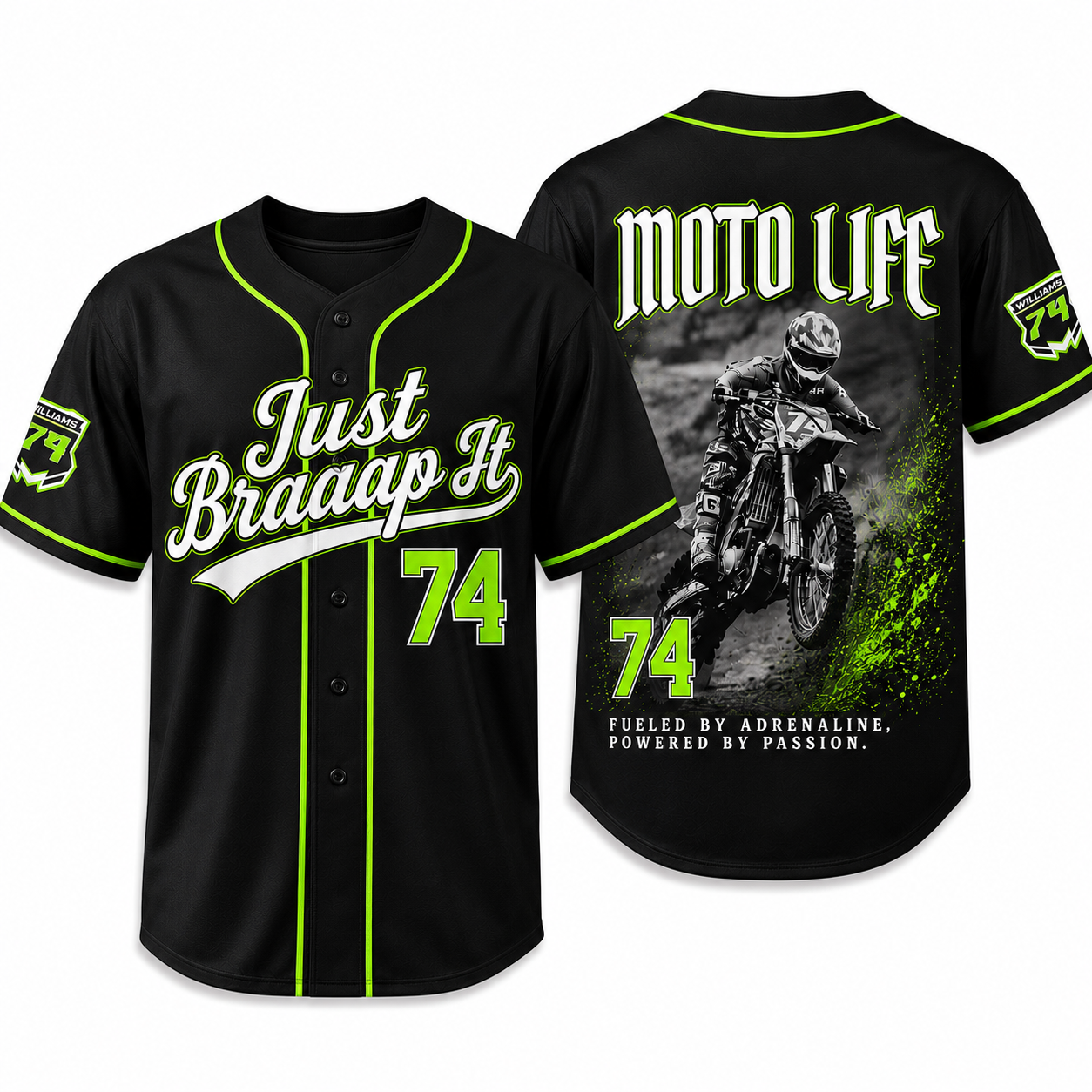Just Braaap It Motocross Braaap Lover Collection Baseball Jersey