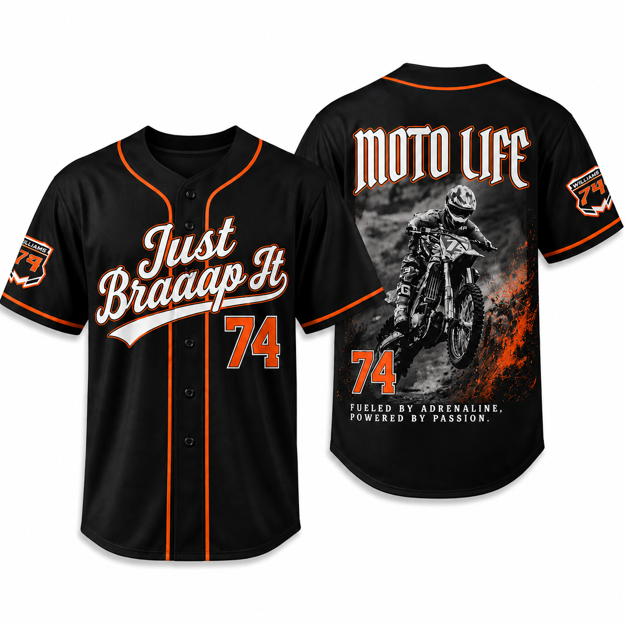 Just Braaap It Motocross Braaap Lover Collection Baseball Jersey