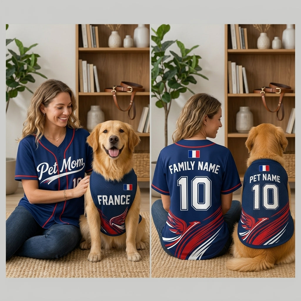 Custom Soccer All-Over Print Mesh Pet Jersey - Personalized Dog Cat Jersey