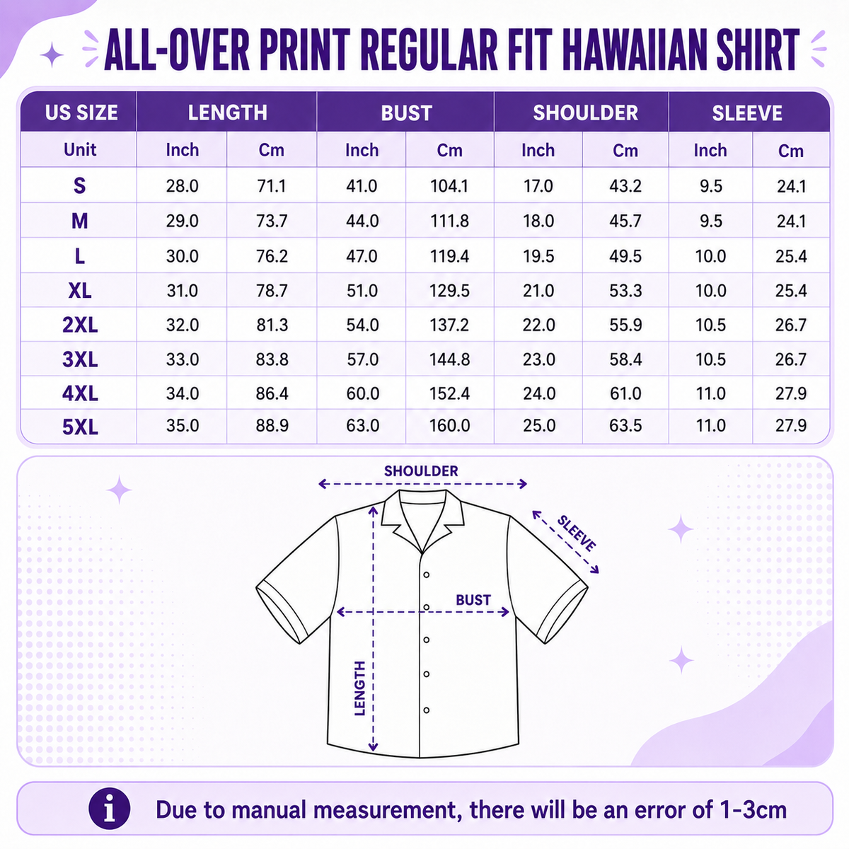 Adult Size Chart