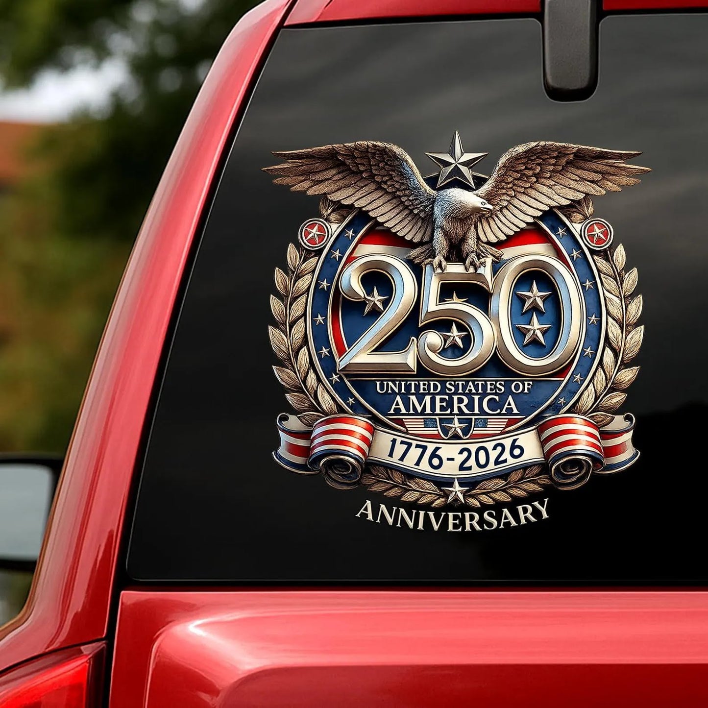 250 Years USA Flag Sticker — 1776–2026 Patriotic Die-Cut Decal 3