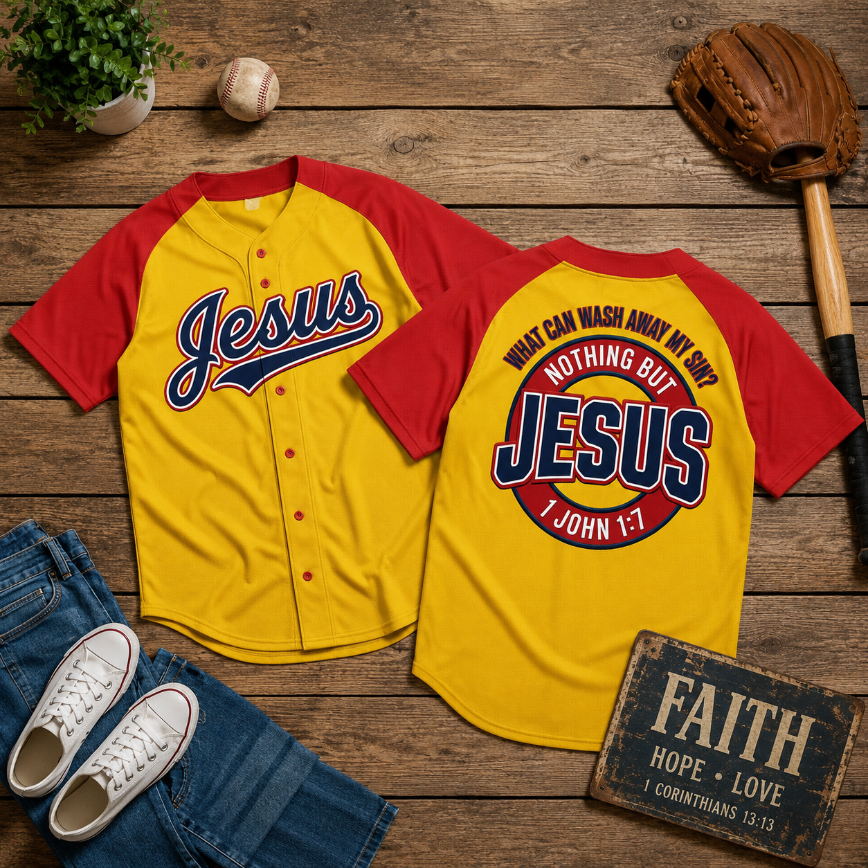 Jesus Deep Water Baseball Jersey