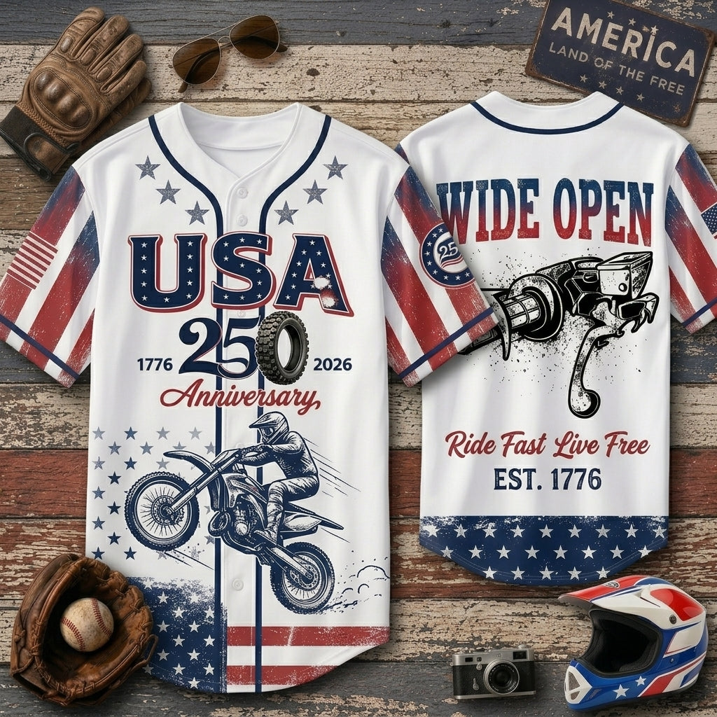 Motocross Braaap Lover A250 Collection Baseball Jersey